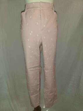 Old Navy Pixie High Rise Daisy Print Blush Pink Pants Size 16
